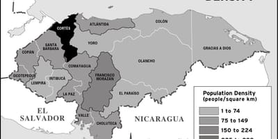 Map of Honduras-জনসংখ্যা