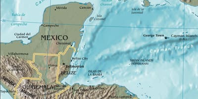 মানচিত্র gulf of Honduras